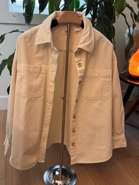 Levi's Cream Corduroy Shirt Jacket